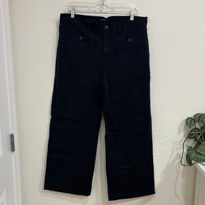 J. Crew Black Sailor Slim Wide Leg Chino Pant Size 31